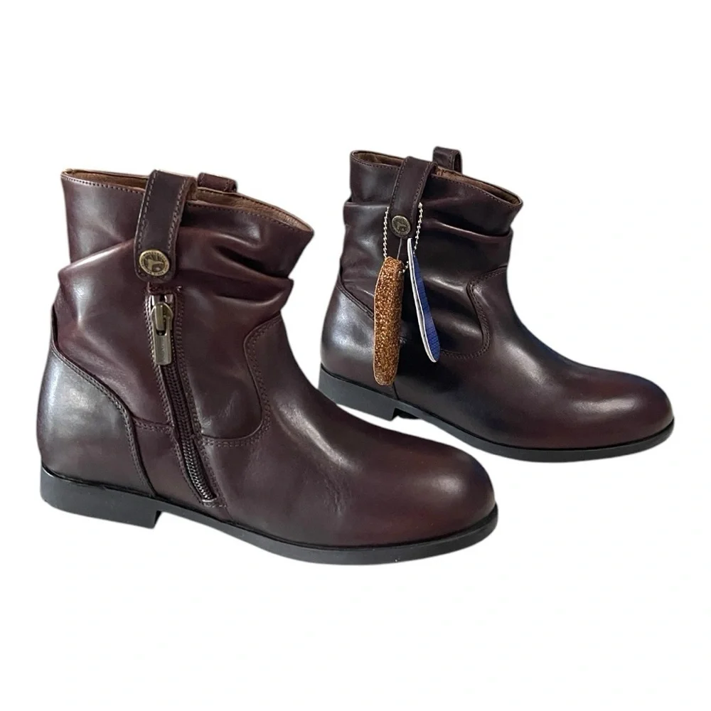 Birkenstock Sarnia Leather Ankle Boots Espresso Brown Women’s 36 (US 5)